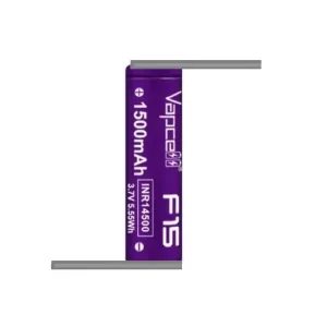 Acumulator 14500 cu lamele sudate in S 3.7V VAPCELL F15 INR14500 1500mAh descarcare 3A