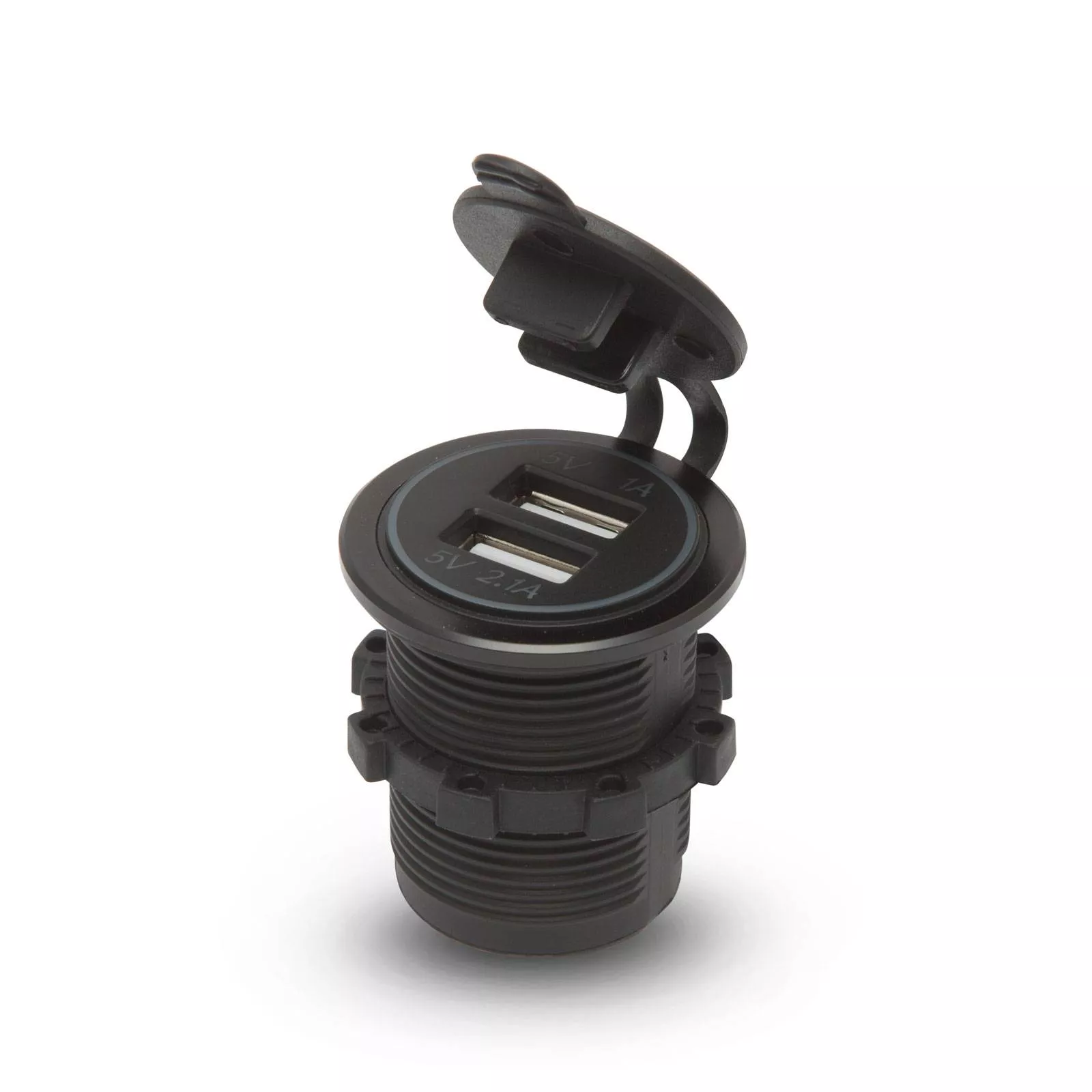 Adaptor auto cu lumina verde USB 3.1A instalabil in locas bricheta 12–24V M'N'C - imagine 2