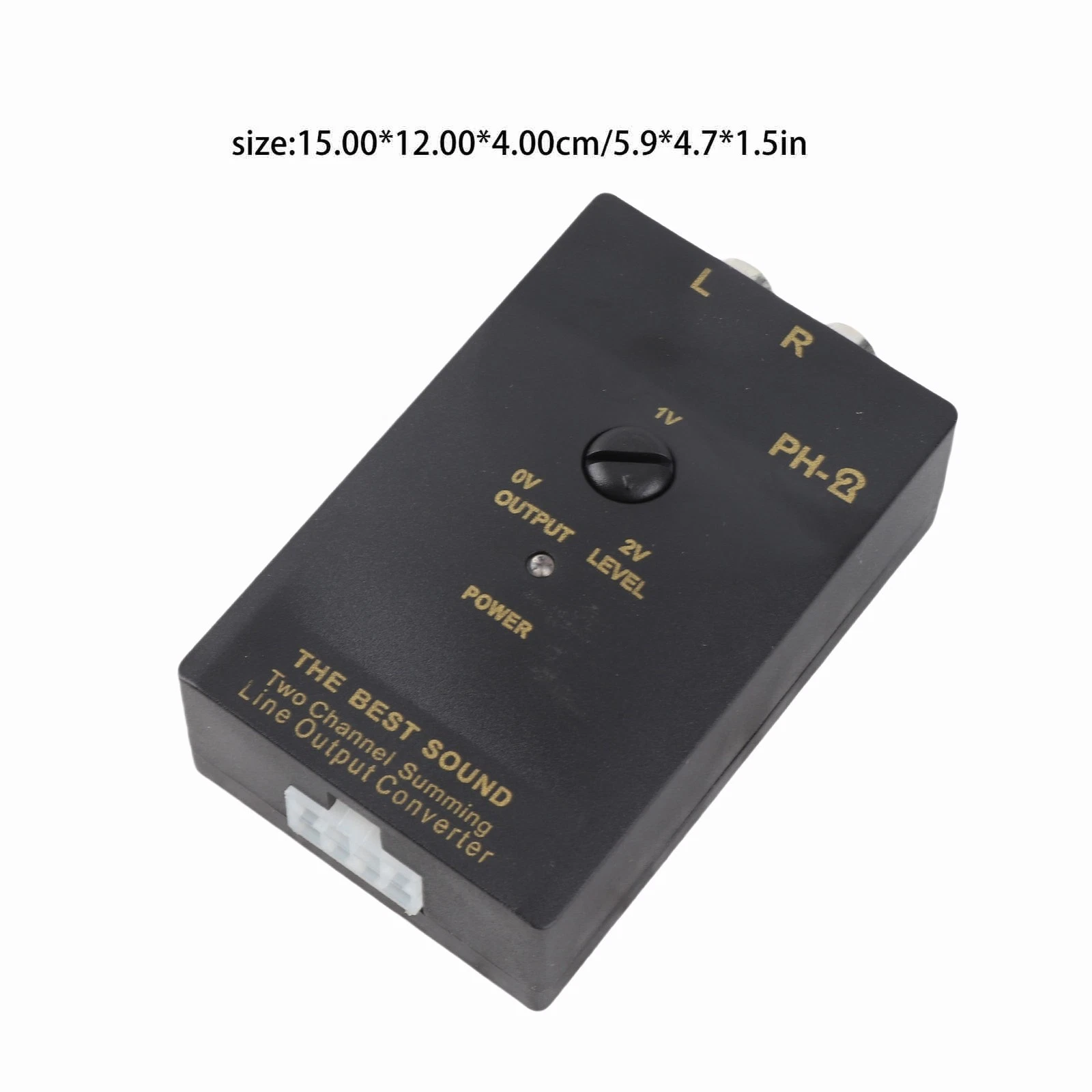 Adaptor de masina audio STEREO HIGH TO LOW 50W 1A HI(difuzoare) - LOW(2x RCA) - imagine 3