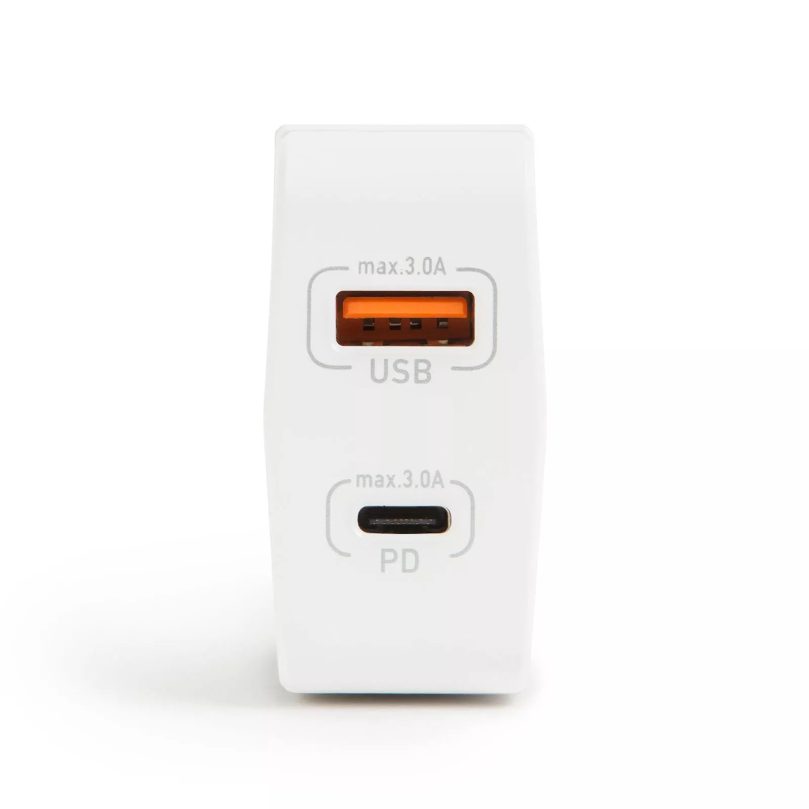 Adaptor incarcator de retea USB +USB Type C PD18W QuickCharge 3.0 cu incarcare rapida alb delight - imagine 2