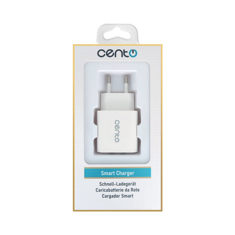 Adaptor incarcator Smart Priza 1x USB QC3.0 3A 18W alb CENTO P101 - imagine 3