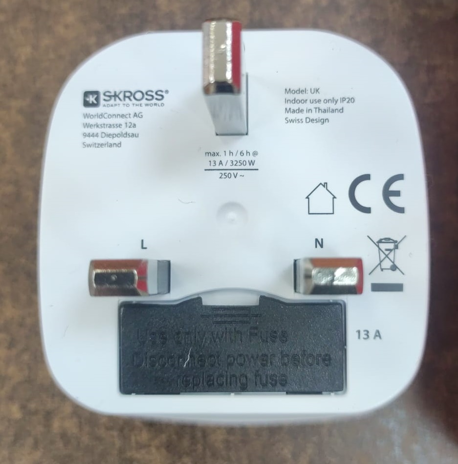 Adaptor priza EU - UK 13A Skross 1.500230-E - imagine 6