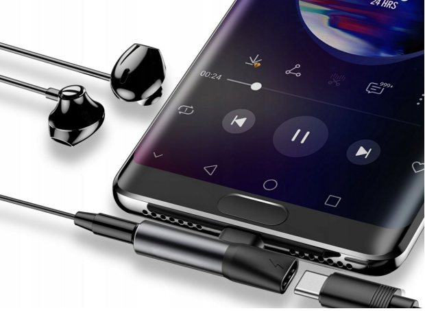 Adaptor USB 3.0 Jack 3.5 mm mama + USB type C mama alimentare la USB type C mufa AKYGA AK-AD-62 - imagine 3
