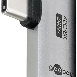 Adaptor USB-C mama - USB-C tata orizontal 90 Thunderbolt3/4 Goobay 74441