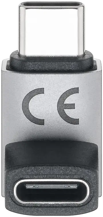 Adaptor USB-C3.1 mama - USB-C tata vertical la 90 scurt Thunderbolt 3 /4 Goobay 74444 - imagine 2
