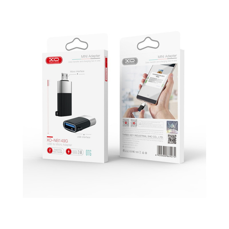 Adaptor USB mama - tata Micro USB XO XO NB149-G - imagine 2