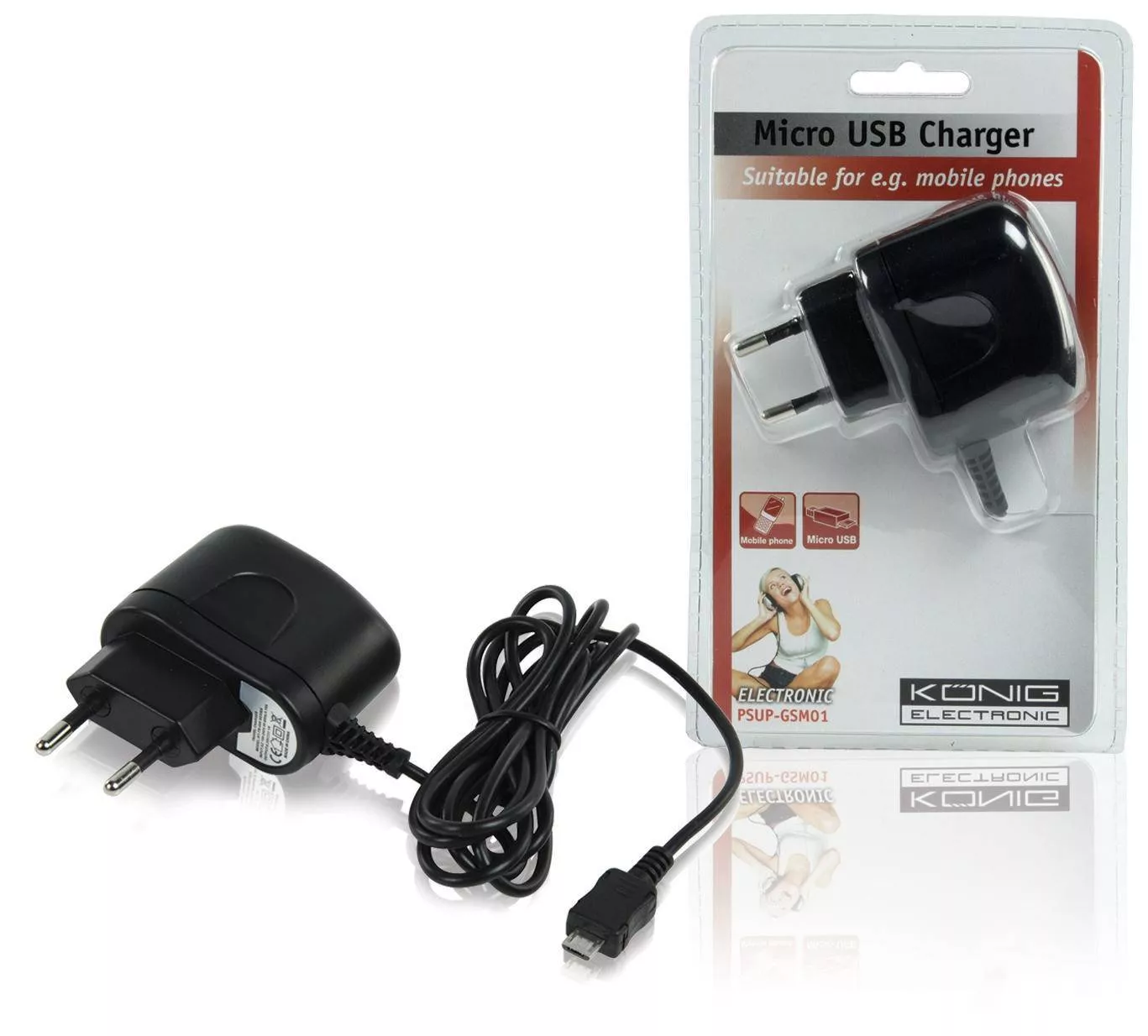 Alimentator 220V micro USB 1A Konig - imagine 3