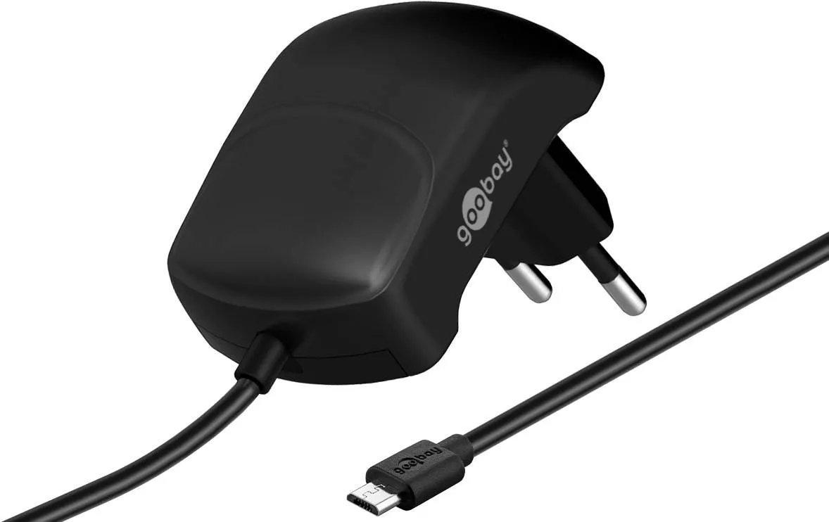 Alimentator 230V micro USB 2.1A negru Goobay - imagine 3