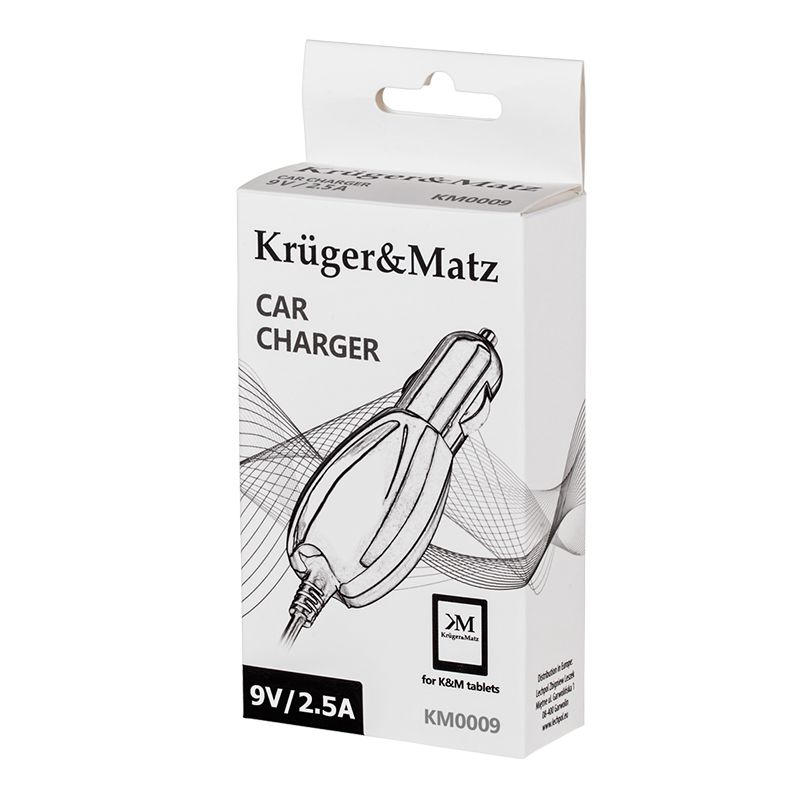 Alimentator auto bricheta - tableta 9V 2.5A cu mufa 0.7x2.5x10mm Kruger&Matz KM0009 - imagine 2