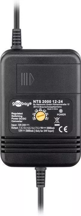 Alimentator incarcator auto 12VDC iesire 1.5-9V 2A sau 24VDC iesire 1.5-12V 2A Goobay - imagine 3
