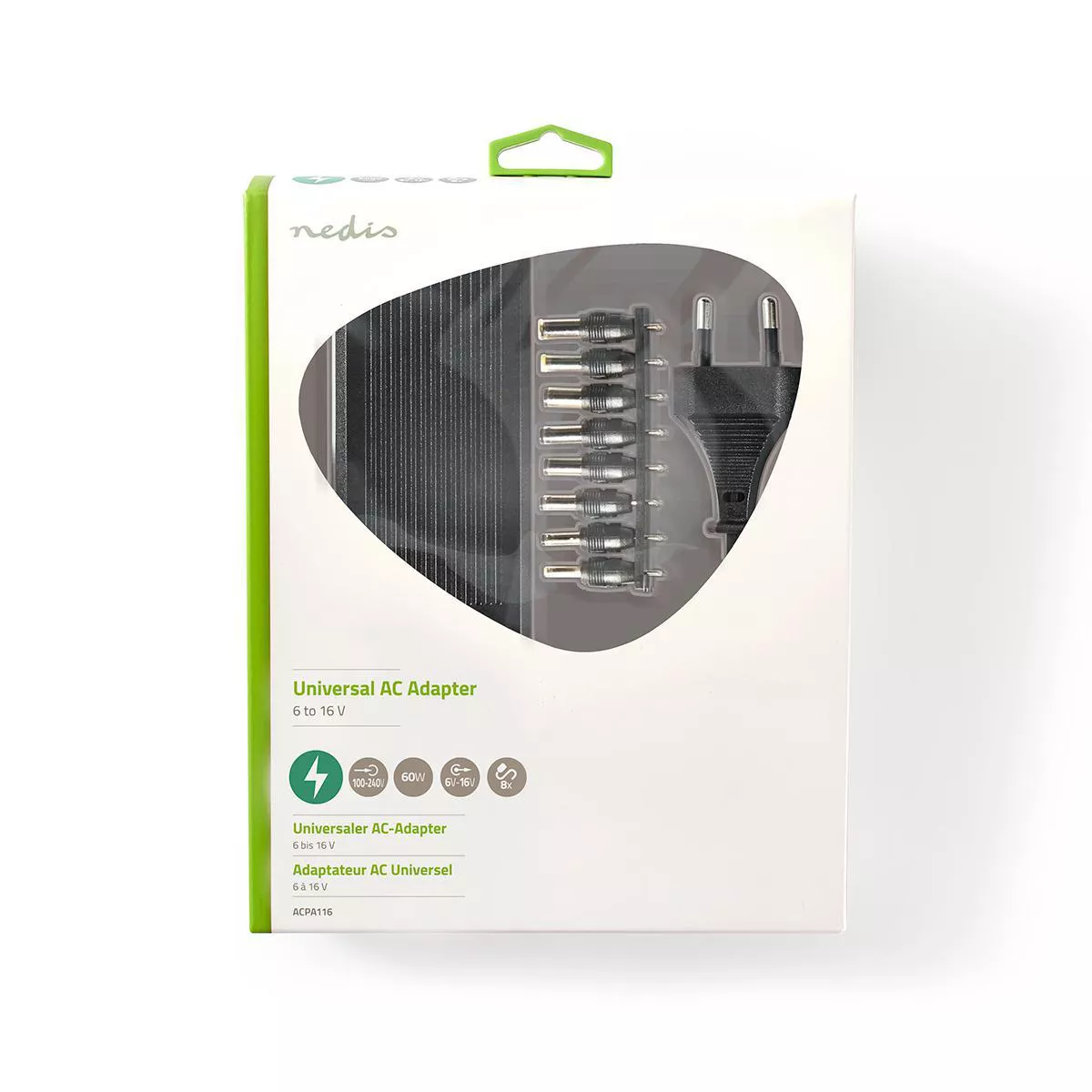 Alimentator universal Nedis 6-16V 5A 8 mufe - imagine 4