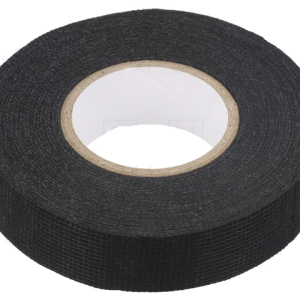 Banda textila W 19mm L 15m Thk 0.13mm acril modificat negru 3730 TKANINOWA PARCIANA 19MM-15M