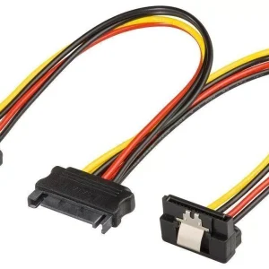 Cablu adaptor SATA mama la 2x SATA 90 grade tata Goobay 95115