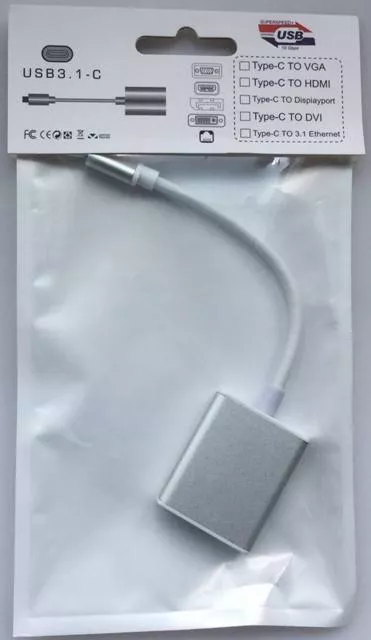 Cablu adaptor USB Type C 3.1 la VGA FullHD Plug&Play - imagine 2