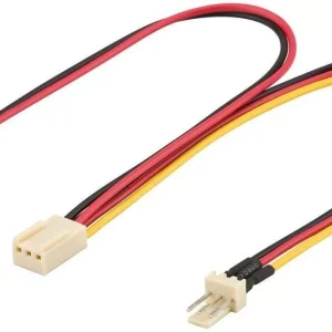 Cablu alimentare PC 2x Fan 3 pini tata - Fan mama 3 pini 22cm Goobay