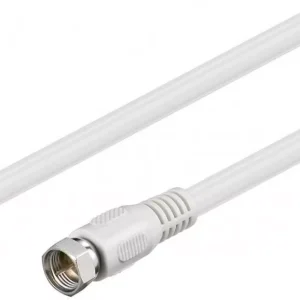 Cablu antena satelit F tata - F tata 1.5m alb Goobay