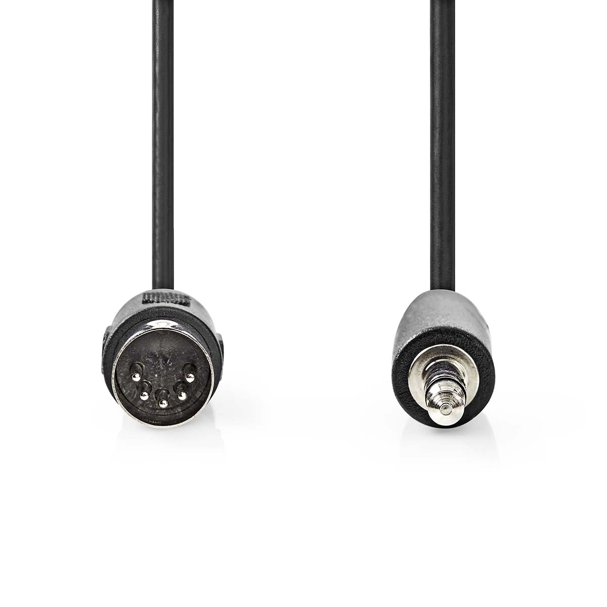 Cablu audio DIN 5pin tata - Jack 3.5 mm tata 1m negru Nedis CAGP20100BK10 - imagine 2