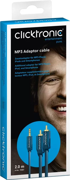 Cablu audio Profesional Jack 3.5 mm - 2x RCA 2m 50ohm OFC cupru fara oxigen AWG23 Clicktronic - imagine 4