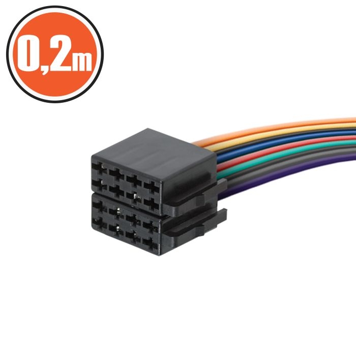 Cablu auto mufa ISO tata 0.2m