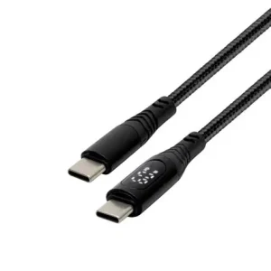 Cablu de incarcare USB-C - USB-C 1.2m 100W QC /PD /PPS si contor de energie LED Home USBCC100PM