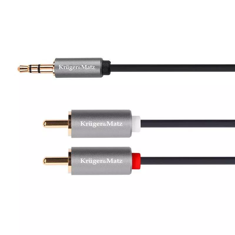 Cablu JACK 3.5 mm - 2x RCA 5m STEREO Basic KRUGER&MATZ