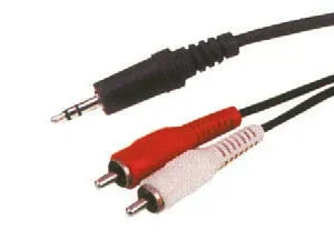 Cablu Jack stereo 3.5 mm la 2x RCA 15m Cabletech