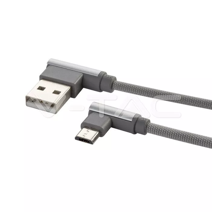Cablu micro USB 1m DIAMOND EDITION argintiu V-TAC - imagine 2