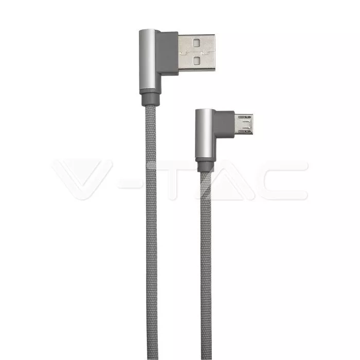 Cablu micro USB 1m DIAMOND EDITION argintiu V-TAC - imagine 3
