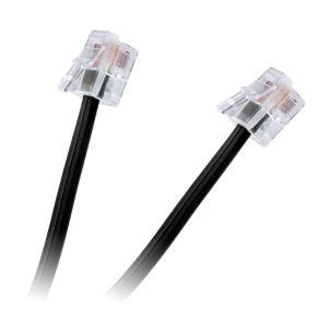 Cablu telefon extensie negru 20m RJ11 tata-tata