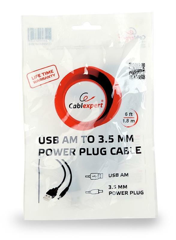 Cablu USB A mufa - DC 3.5/1.35 mufa negru 1.8m 24AWG GEMBIRD CC-USB-AMP35-6 - imagine 3