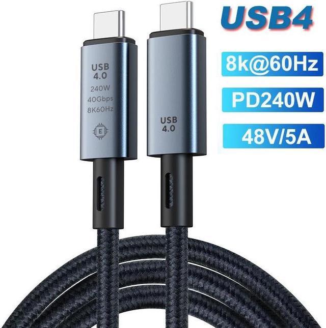 Cablu USB-C tata la USB-C tata 1m v3.0 240W 40Gbps 8K 60Hz - imagine 2