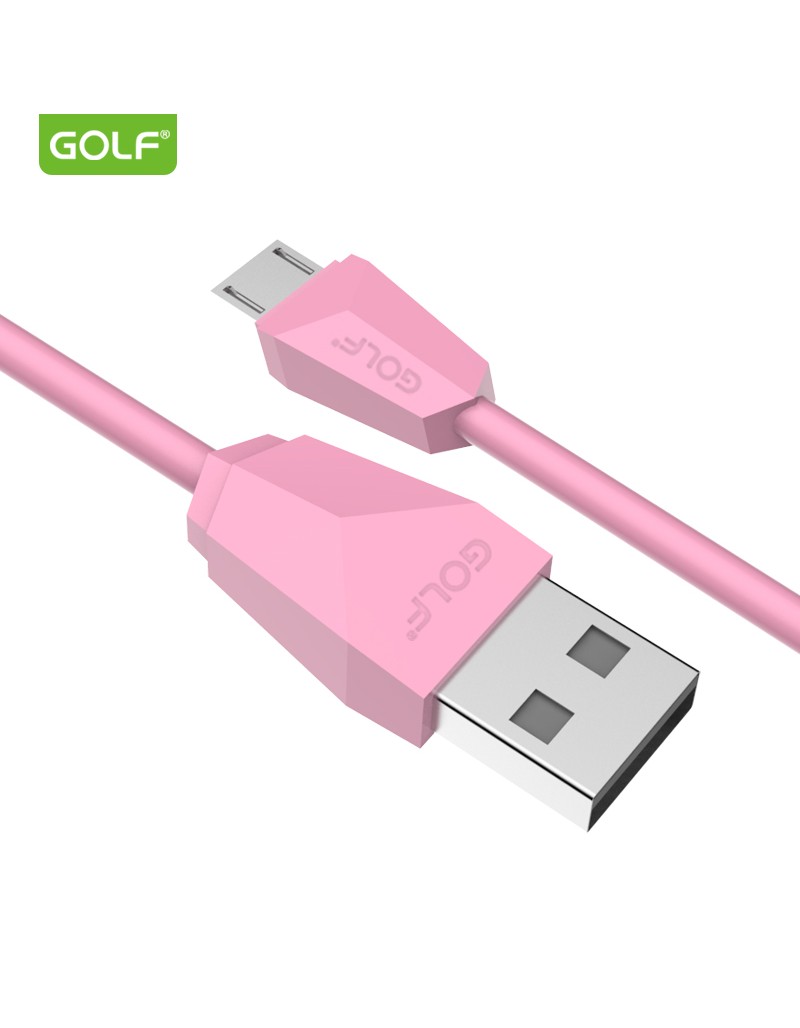 Cablu USB la micro USB Golf Diamond Sync Cablu roz 1m 2A GC-27m