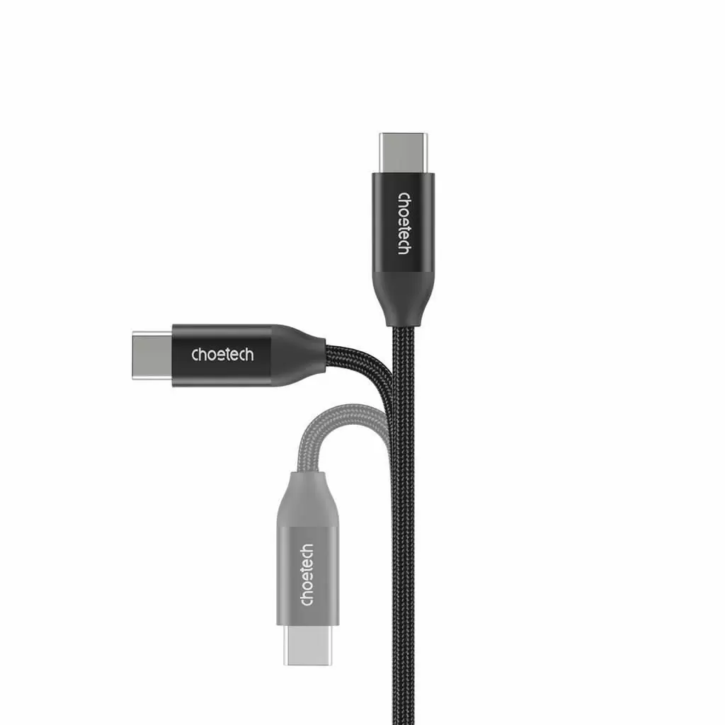 Cablu USB type C - USB type C PD 240W 5A 1m negru textil Choetech XCC-1035-BK - imagine 4