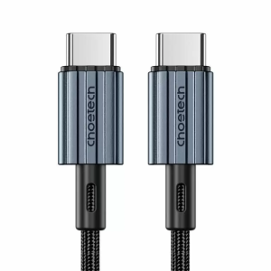 Cablu USB type C - USB type C PD 60W 3A 2m negru textil Choetech XCC-1015-BK