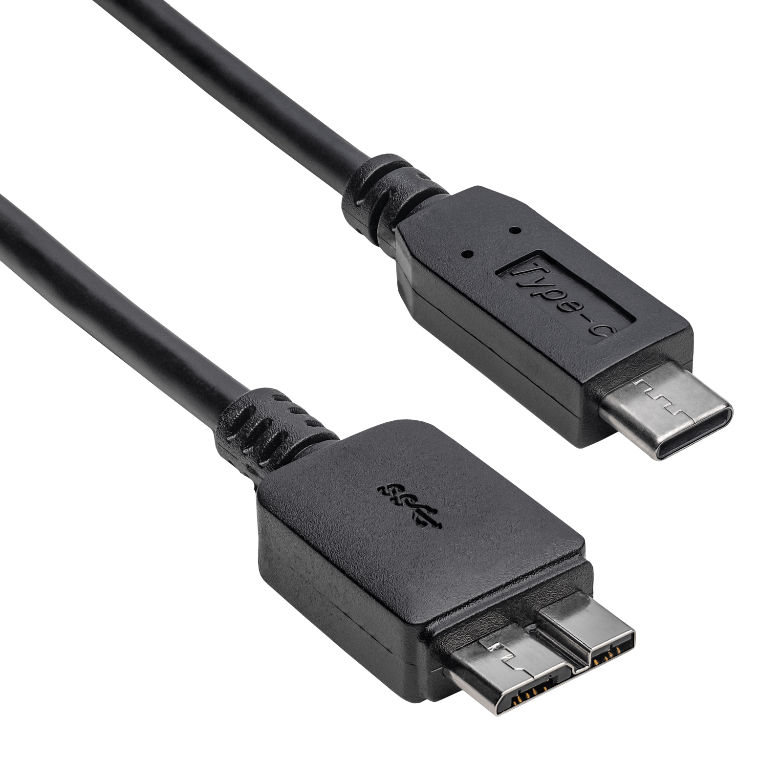 Cablu USB3.0 USB B micro mufa tata - USB type C mufa tata nichelat 1m negru AKYGA AK-USB-44