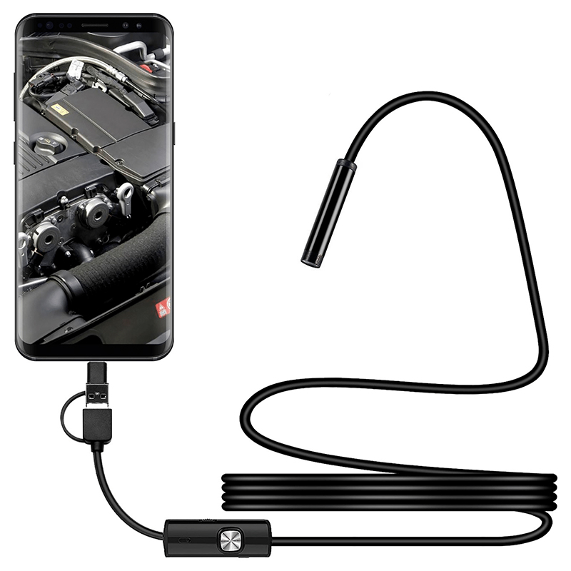 Camera inspectie endoscop 1280x720p IP67 USB/Micro USB/USB type C android/windows REBEL RB-1141 - imagine 3