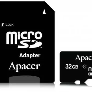 Card microSDHC 32GB Clasa 4 cu adaptor SD Apacer