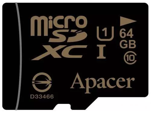Card microSDXC UHS-I 64GB Clasa 10 cu adaptor SD Apacer - imagine 2