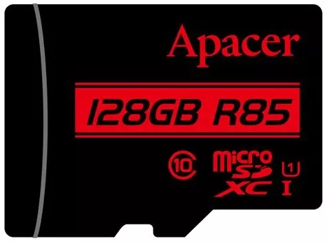 Card microSDXC UHS-I Apacer 128GB R85 clasa10 cu adaptor SD citire 85MB/s - imagine 2