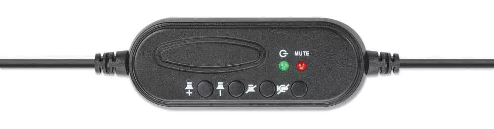 Casti mono Over-Ear cu microfon USB control volum 1.5m Manhattan 179874 - imagine 3