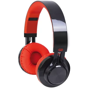 Casti multimedia cu Bluetooth V2.1 Radio MP3 microSD rosu/negru Trevi