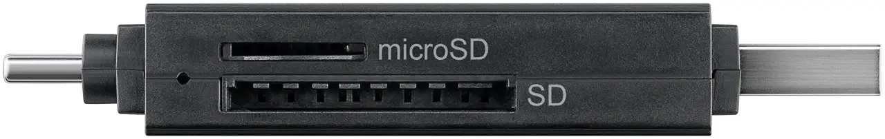Cititor card reader USB 3.0 si USB TYPE C pentru SDXC SDHC MicroSD si SD Goobay 58261 - imagine 2