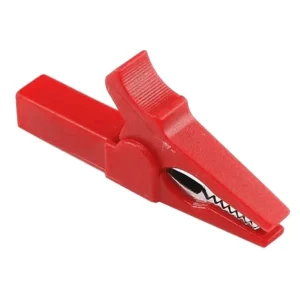 Clip crocodil izolat lungime 55mm pentru fixare mufa banana 4mm rosu GBC 18.7537.10