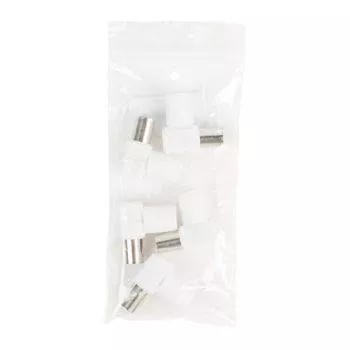Conector coaxial mama ecranat plastic cotit 90 grade Valueline - imagine 2