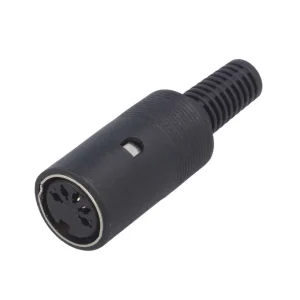 Conector DIN 5 pini mufa mama drept pe cablu NINIGI DC-007