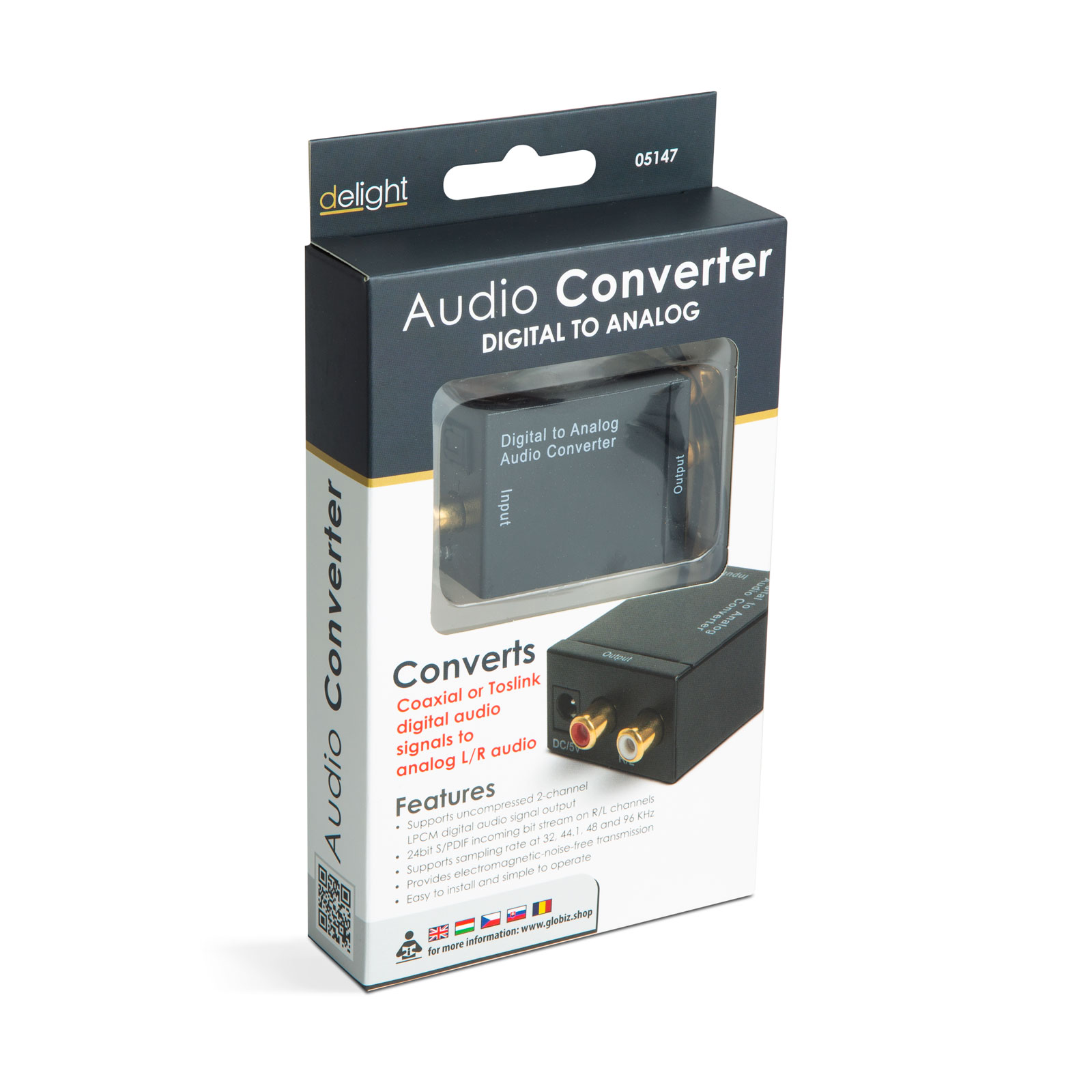 Convertor audio STEREO intrare Toslink/RCA digital la iesire analogic 2x RCA catre amplificator alimentare USB DELIGHT 05147 - imagine 4