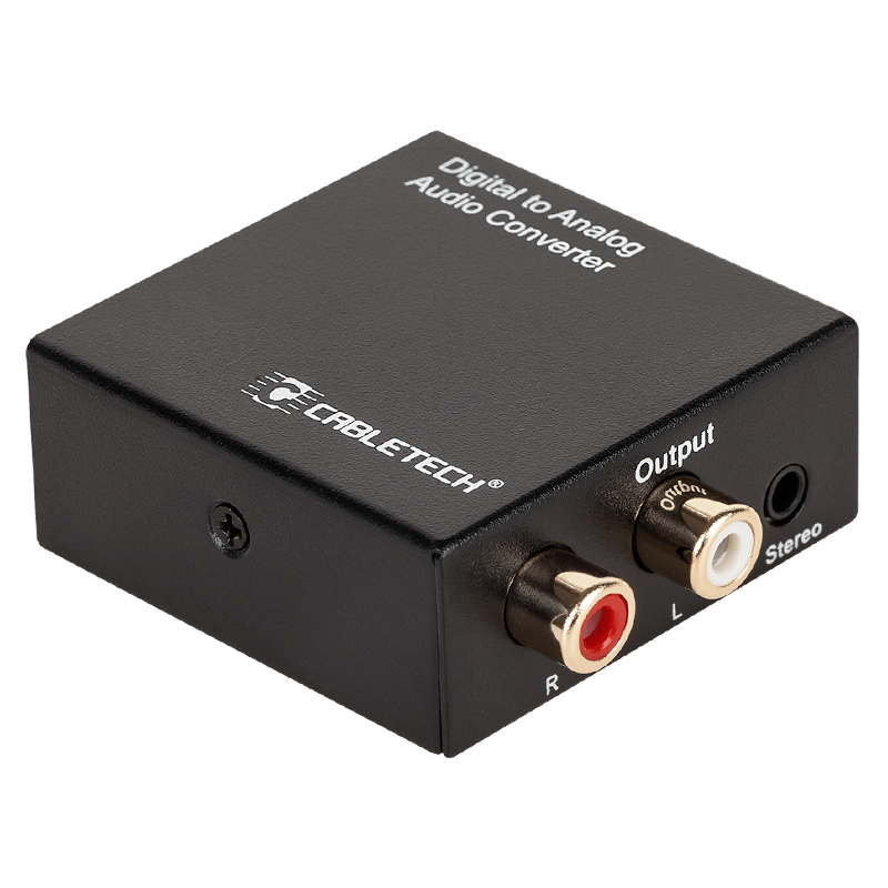 Convertor semnal audio Coaxial/Toslink DIGITAL la ANALOG 2x RCA +3.5 mm Jack pentru casti CABLETECH ZLA0857-2 - imagine 2