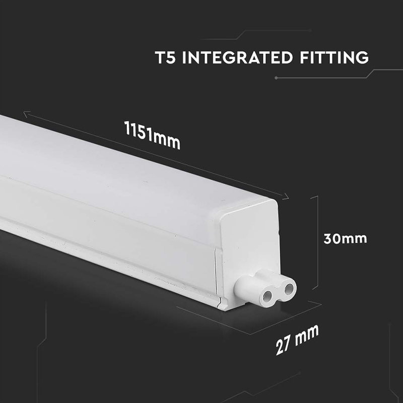 Corp iluminat LED T5 16W 120cm 6400K alb rece CIP SAMSUNG V-tac SKU-21697 - imagine 6