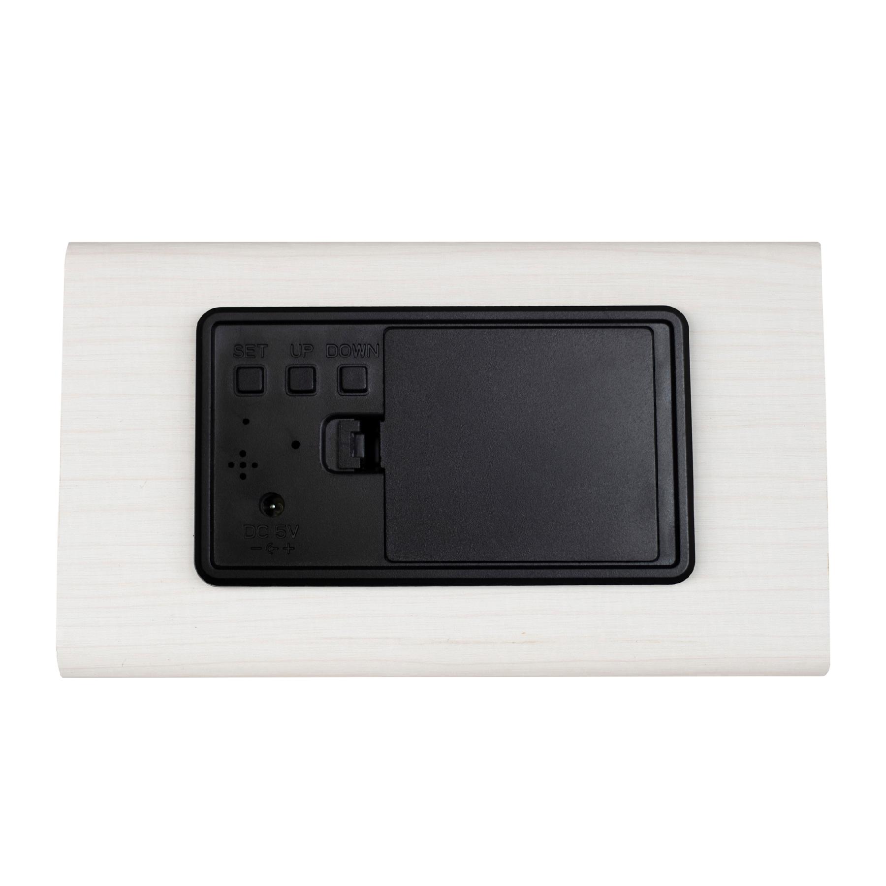 Desteptator digital LED alb lemn OC 07 HOME - imagine 2