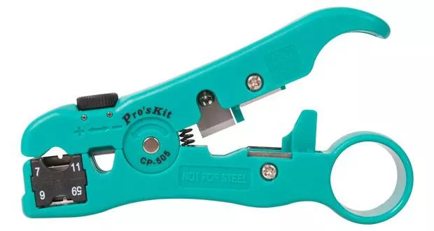 Dispozitiv universal pentru dezizolat cablu UTP/STP - RG59/6/7/11 ProsKit
